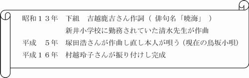 鳥坂小唄の歴史